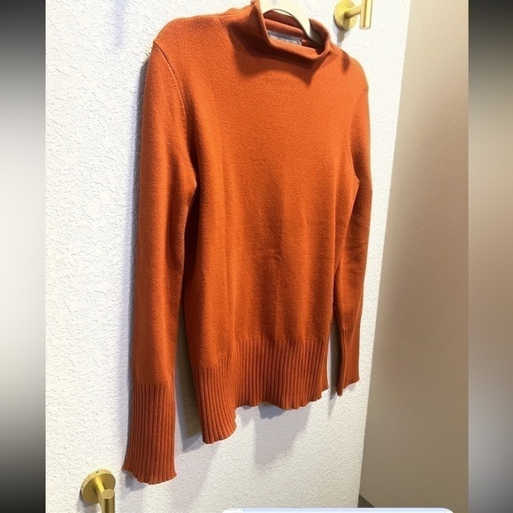 French Connection Burnt Orange long‎ sleeve rollneck sweater size small - Picture 5 of 13